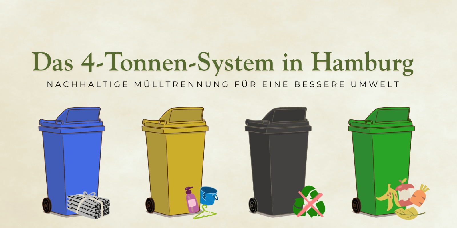 Das 4-Tonnen-System in Hamburg für bessere Mülltrennung und mehr Recycling